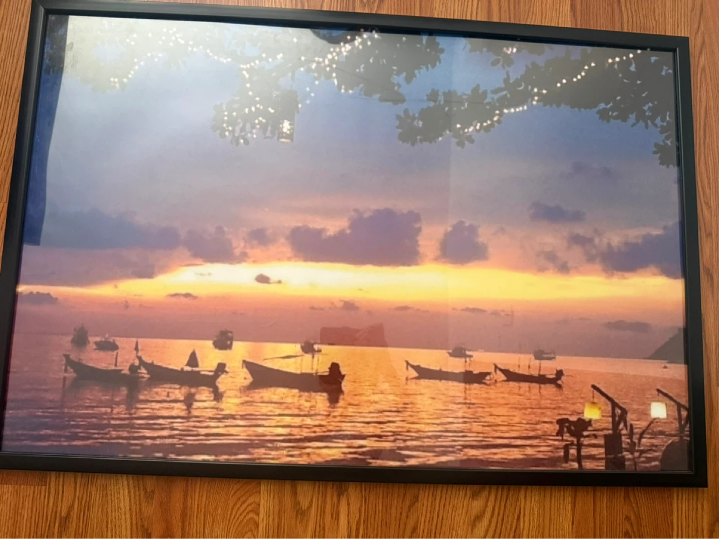 Framed Tropical Sunset Art Print