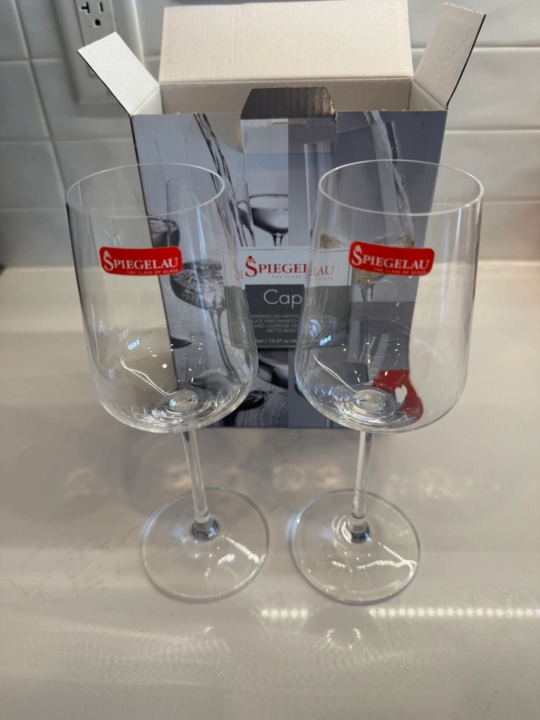 Brand New Spiegelau Capri White Wine Glasses (2 pk) in Box