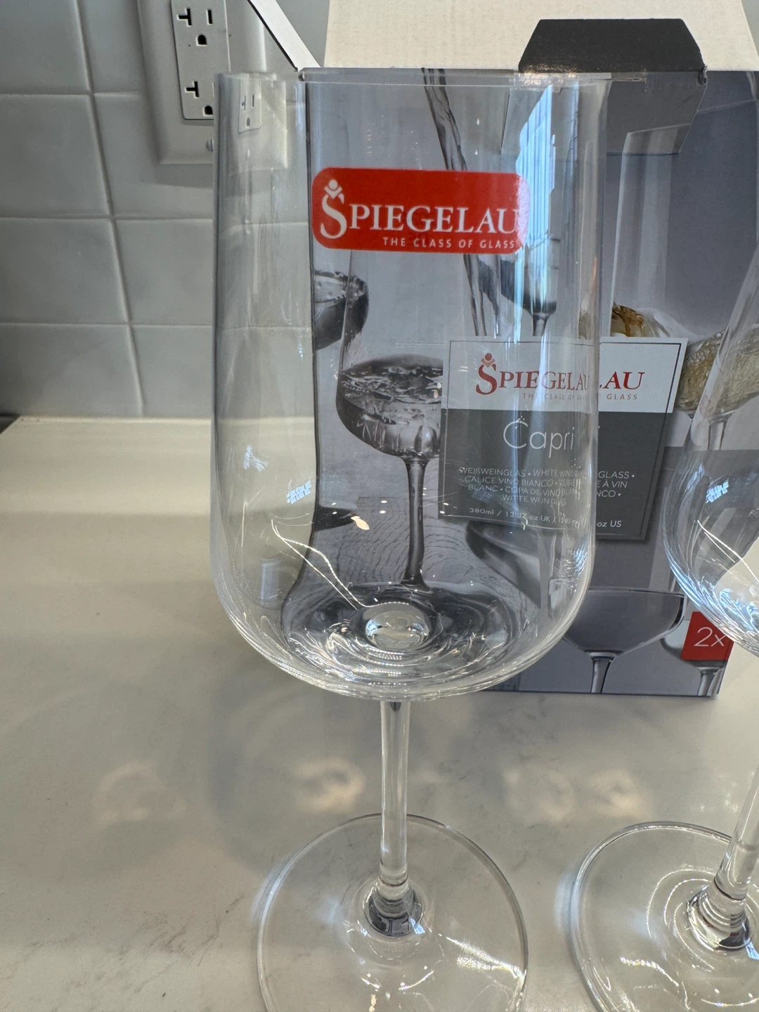 Brand New Spiegelau Capri White Wine Glasses (2 pk) in Box - photo 2