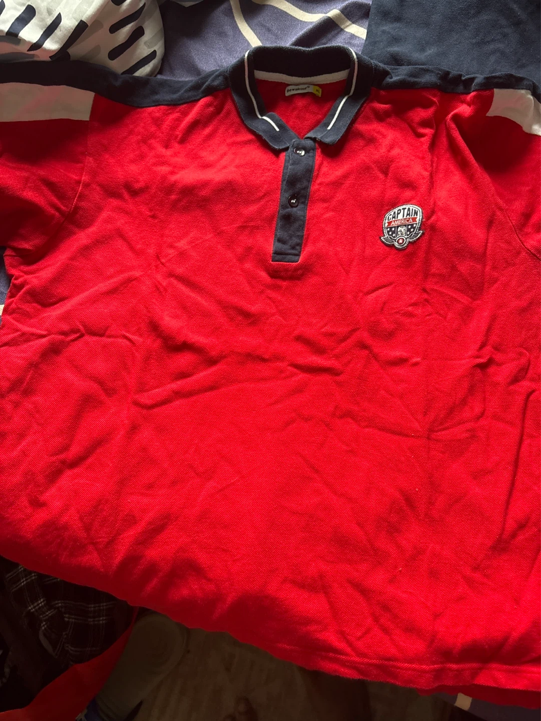 Red Captain America Polo Shirt ⚽️ - photo 2