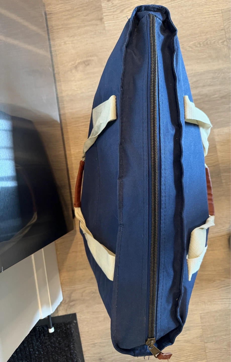 Navy and White Striped Cooler Tote Bag - photo 3