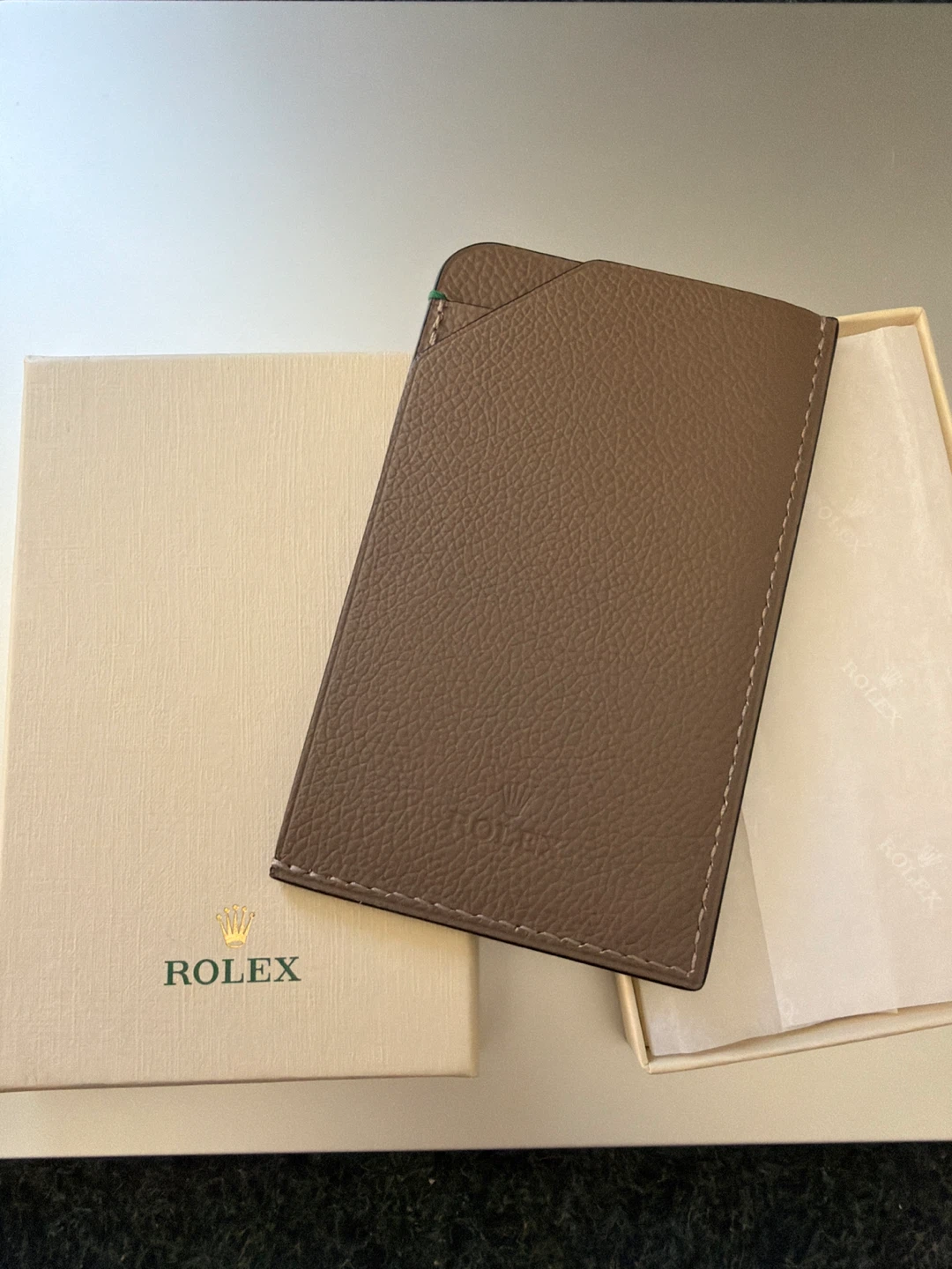 Rolex Card Holder - Brown