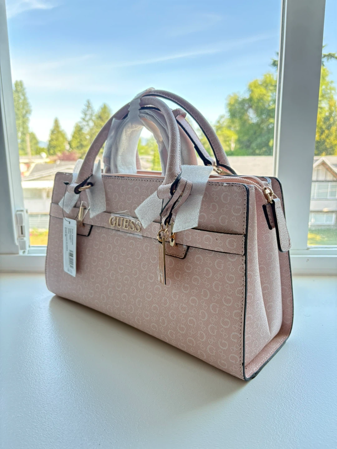Guess Pink Logo Handbag ⚽ - photo 2
