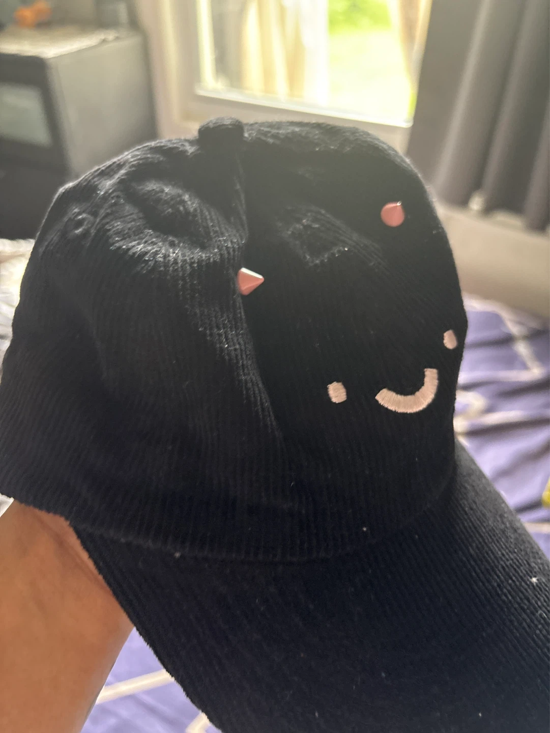 Black Corduroy Baseball Cap ⚽️