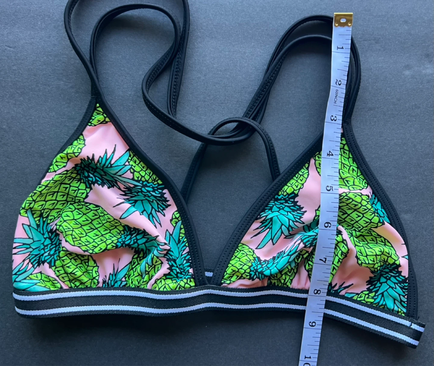 Pink Pineapple Print Bikini Top ⚽️ - photo 3