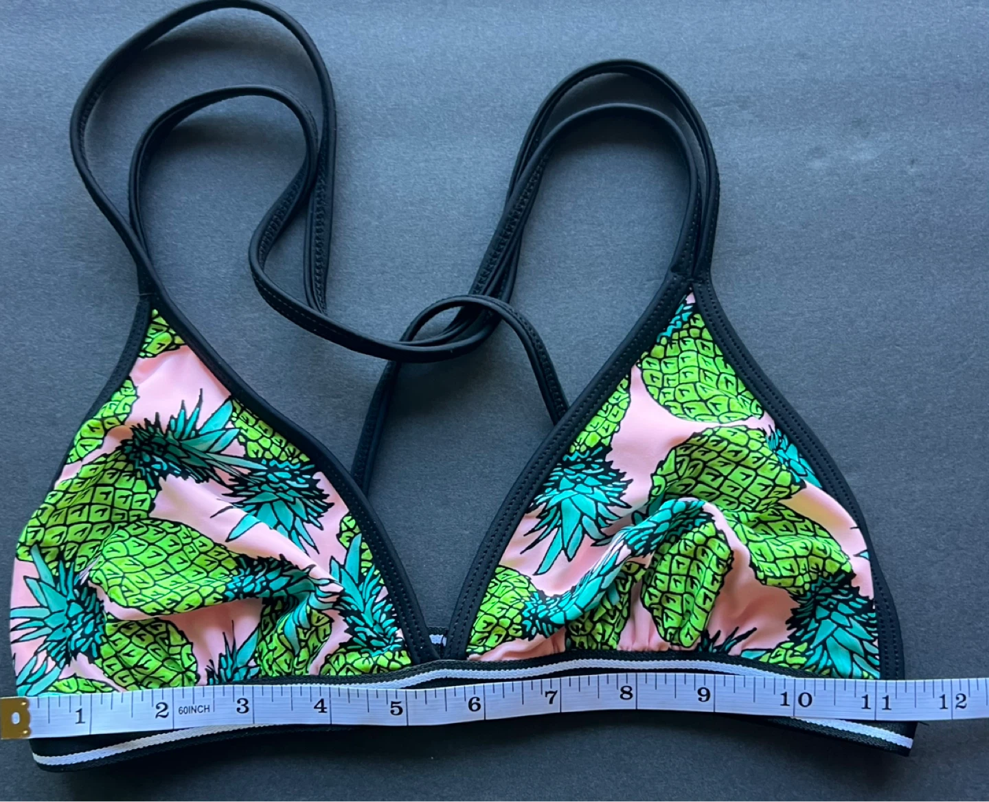 Pink Pineapple Print Bikini Top ⚽️ - photo 5
