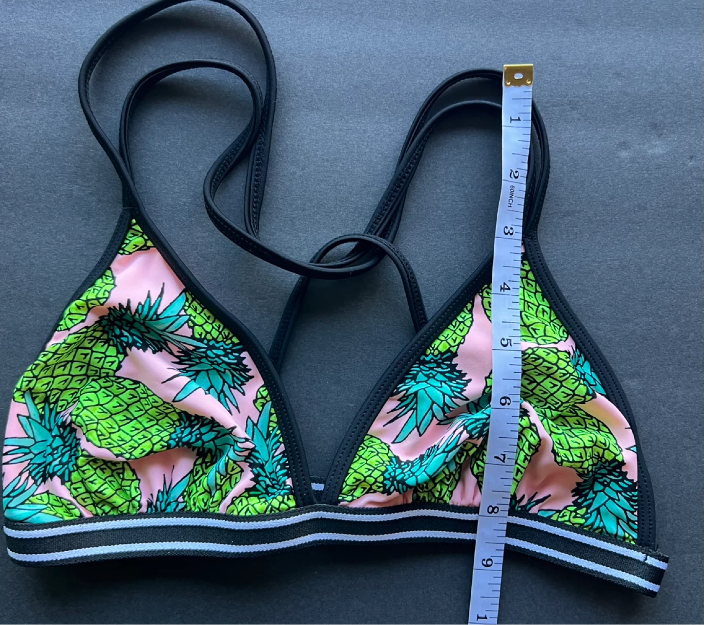 Pink Pineapple Print Bikini Top ⚽️ - photo 4