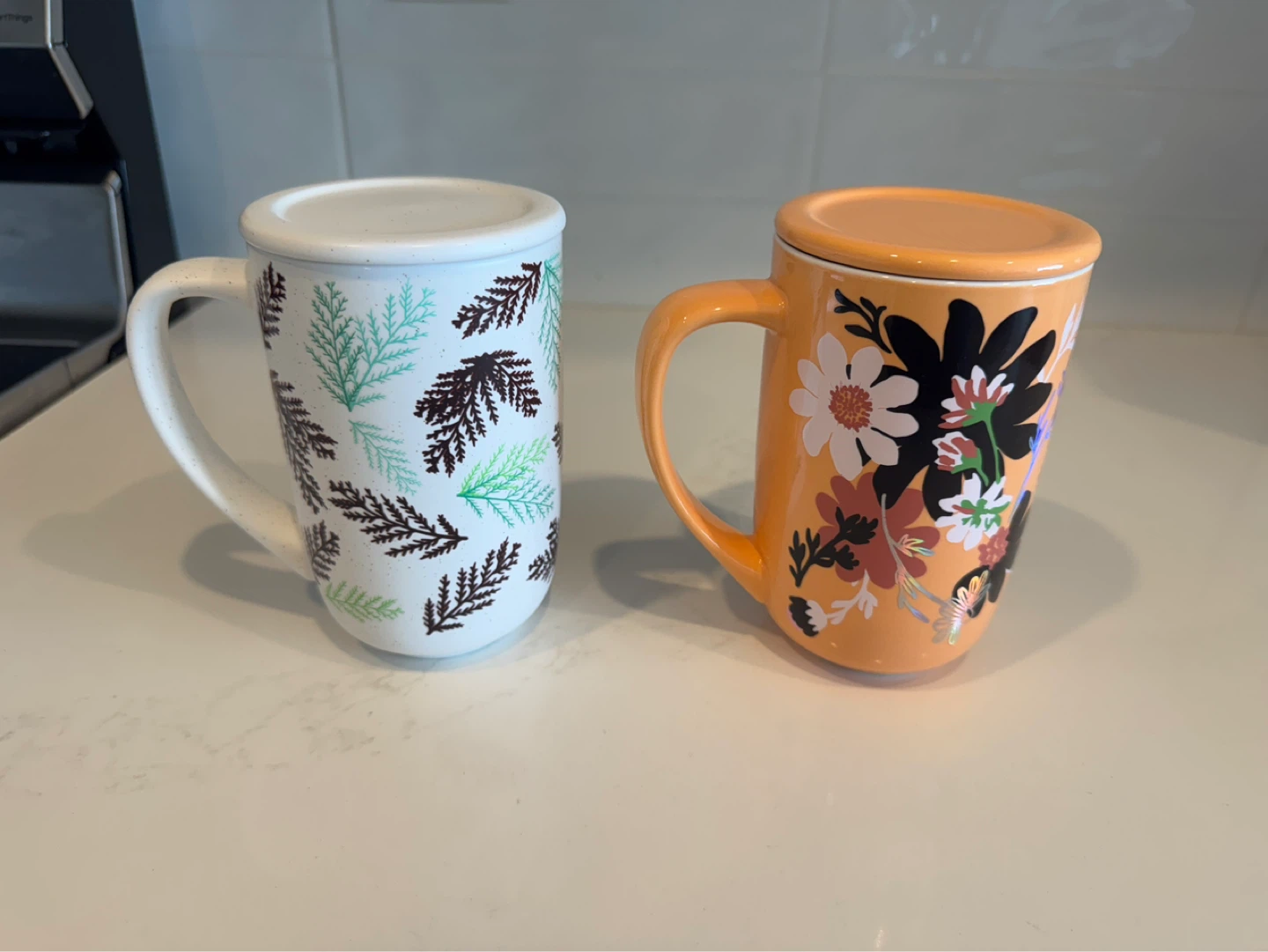 David’s Tea Nordic Tea Mugs with Lid/Saucer