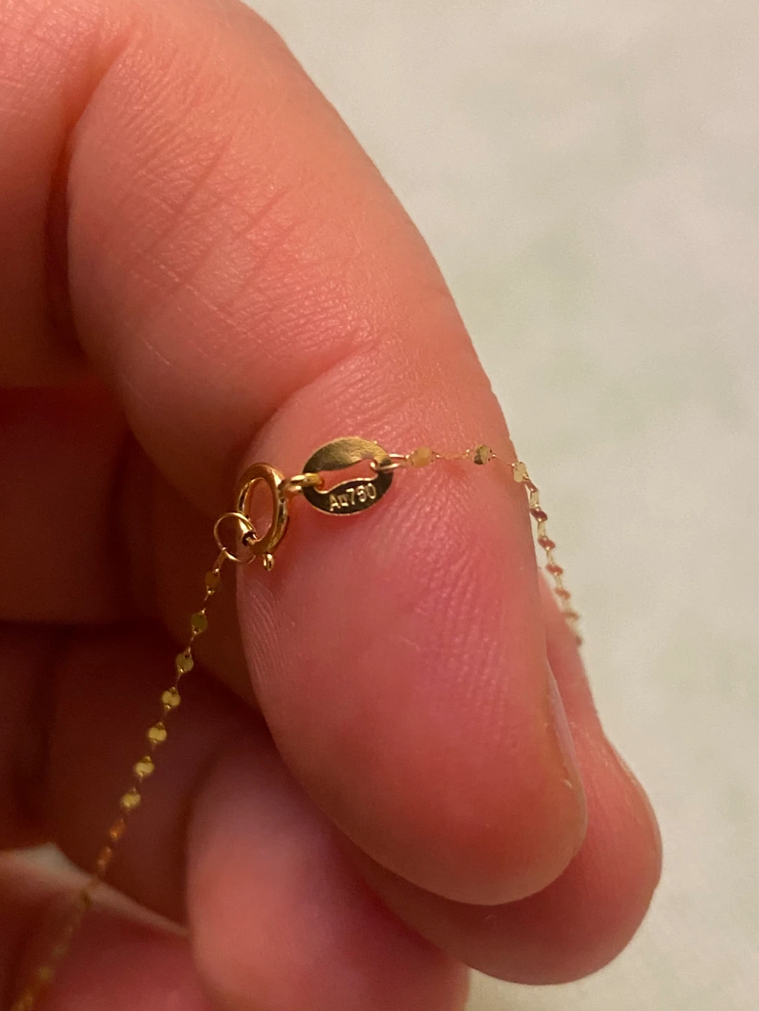 18 K Gold Necklace with Ball Pendant - photo 4