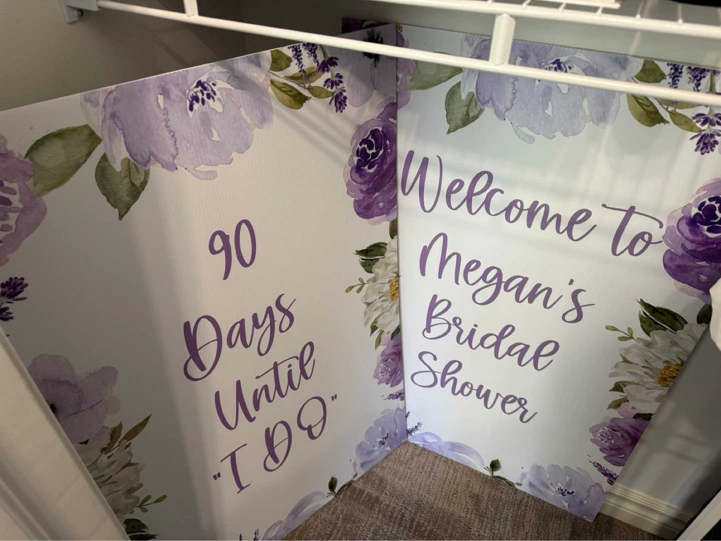 Megan's Bridal Shower Welcome Sign & Countdown Sign