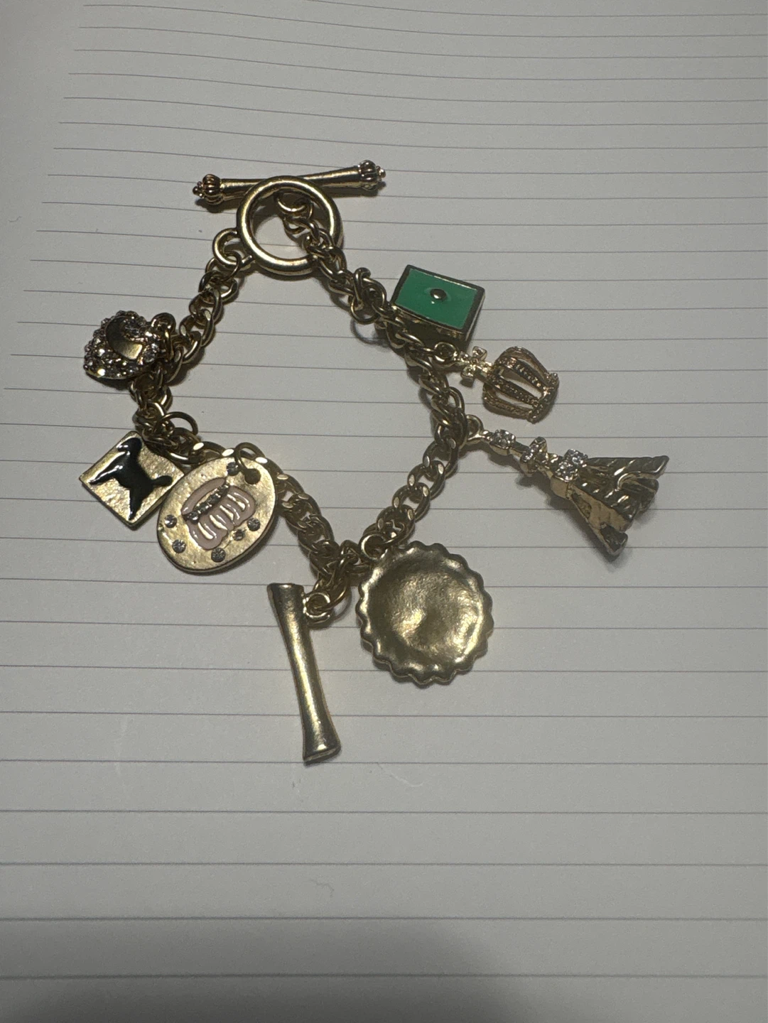 ⚽️Gold-tone Charm Bracelet