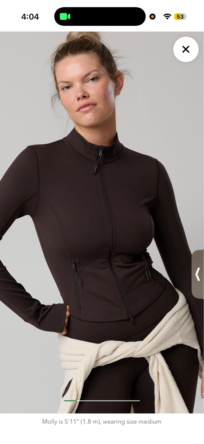 Aerie Brown Hugger Full Zip UP Jacket
