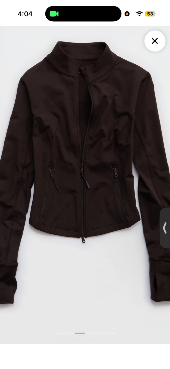 Aerie Brown Hugger Full Zip UP Jacket - photo 2