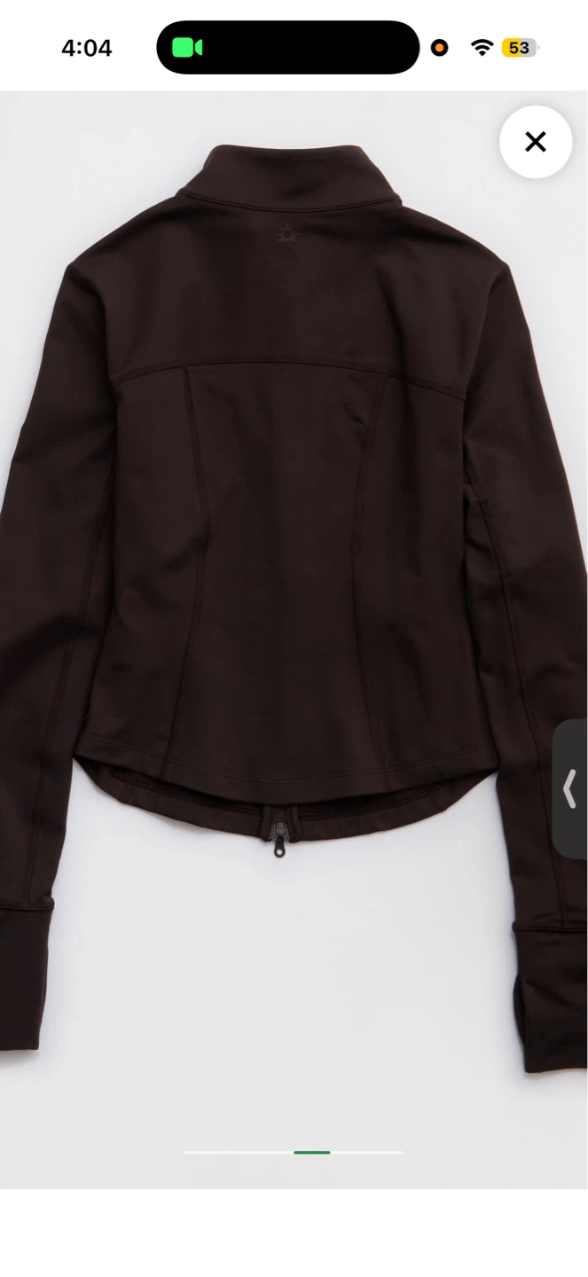 Aerie Brown Hugger Full Zip UP Jacket - photo 3