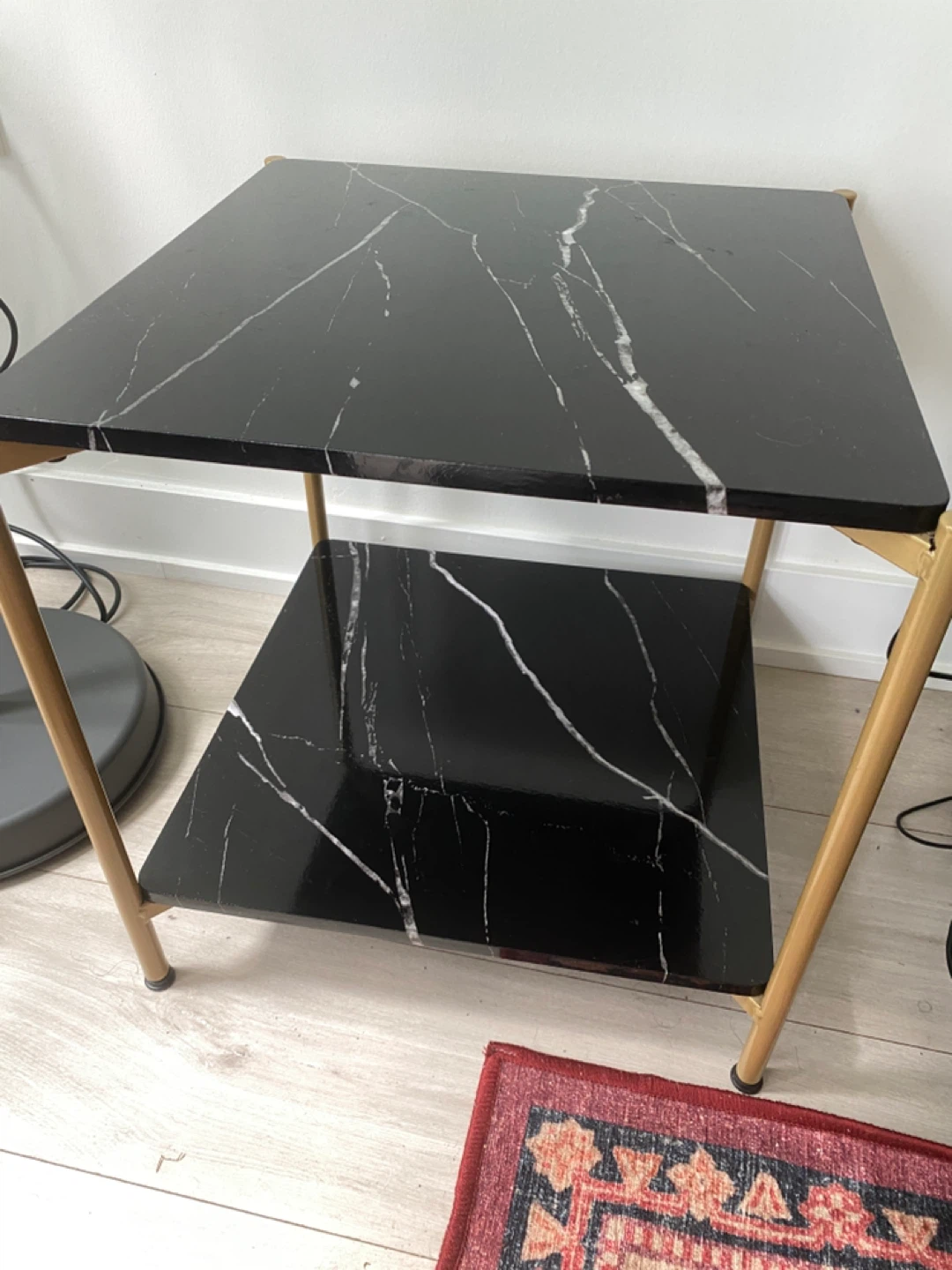 2 x Marble Effect Square Tables - photo 2