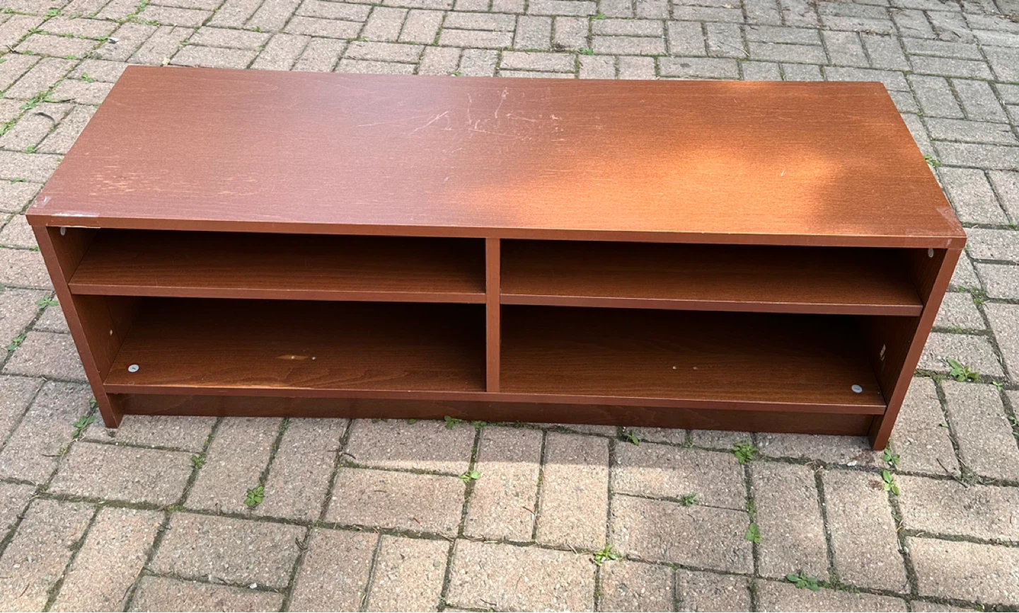 Brown media console or shelf unit