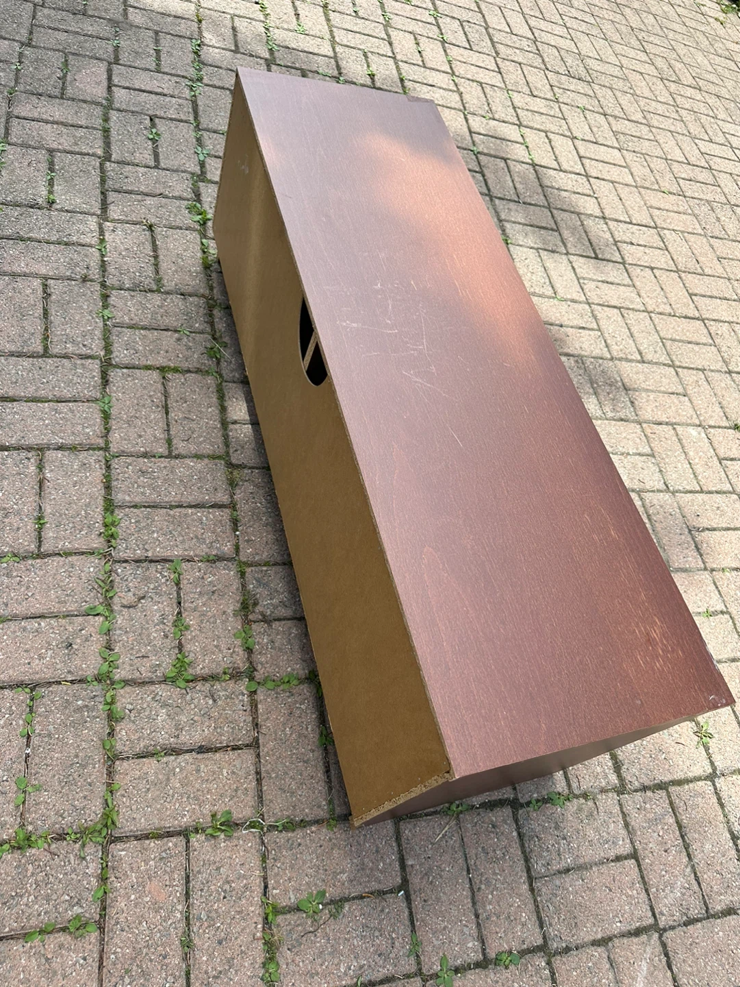 Brown media console or shelf unit - photo 4
