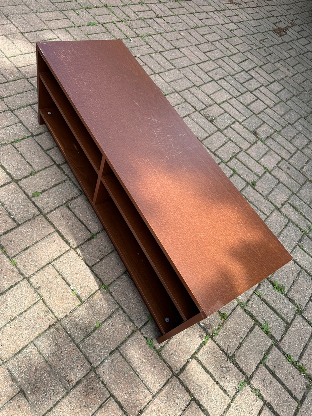 Brown media console or shelf unit - photo 2