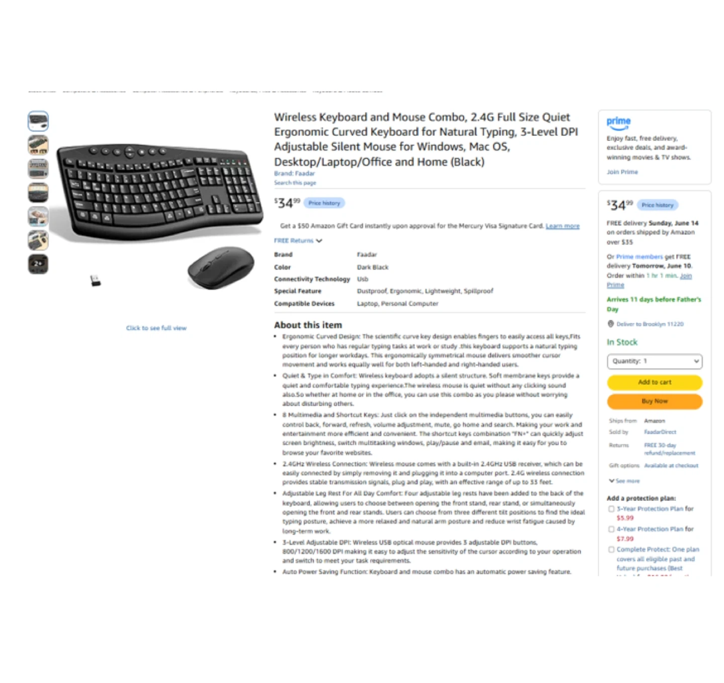 Brand new Wireless Keyboard and Mouse Combo