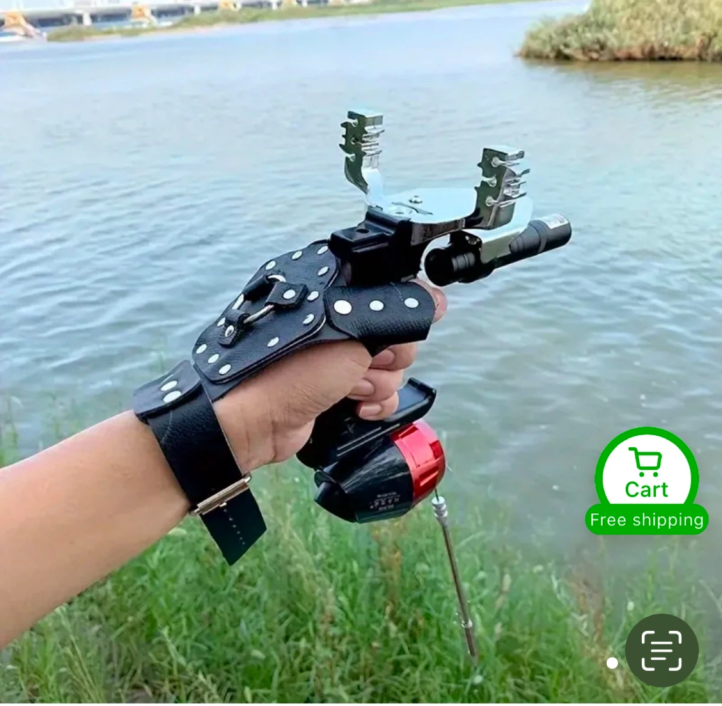 Fishing Slingshot Catapult with Reel and Arrows - photo 5