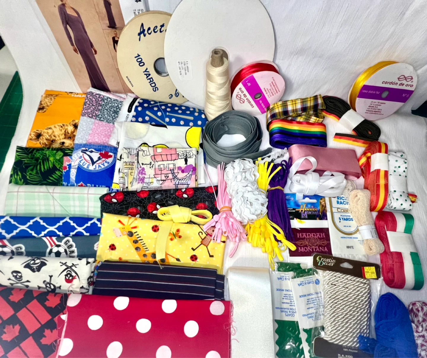 Crafting Fabric and Ribbon Bundle