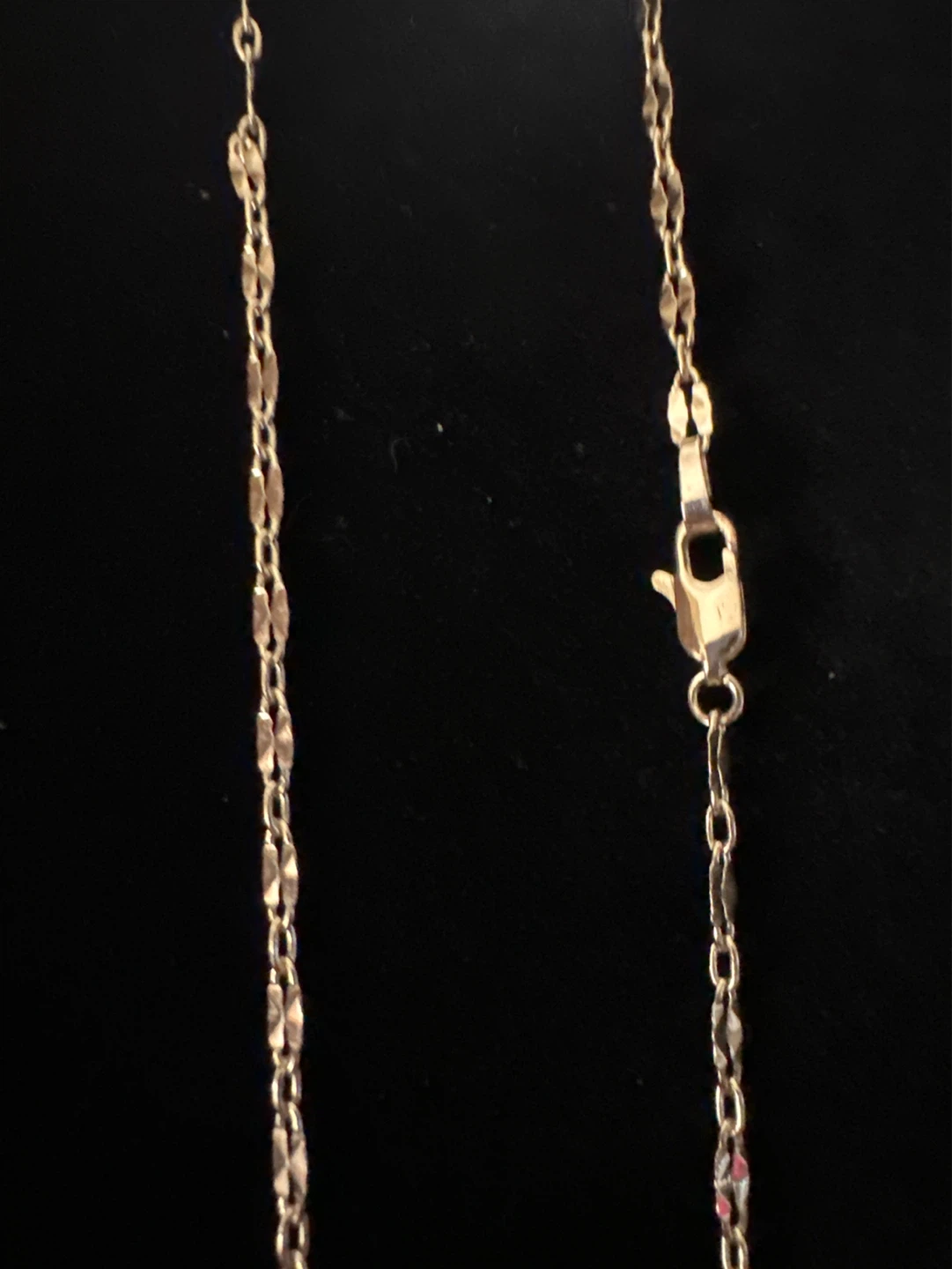 14kGold laminated Elephant Charm Necklace with Purple Crystal - photo 2