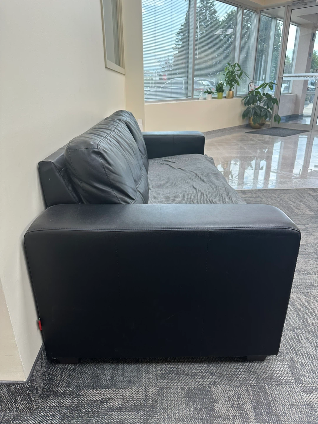 Black Leather Sofa - $50 only - photo 4