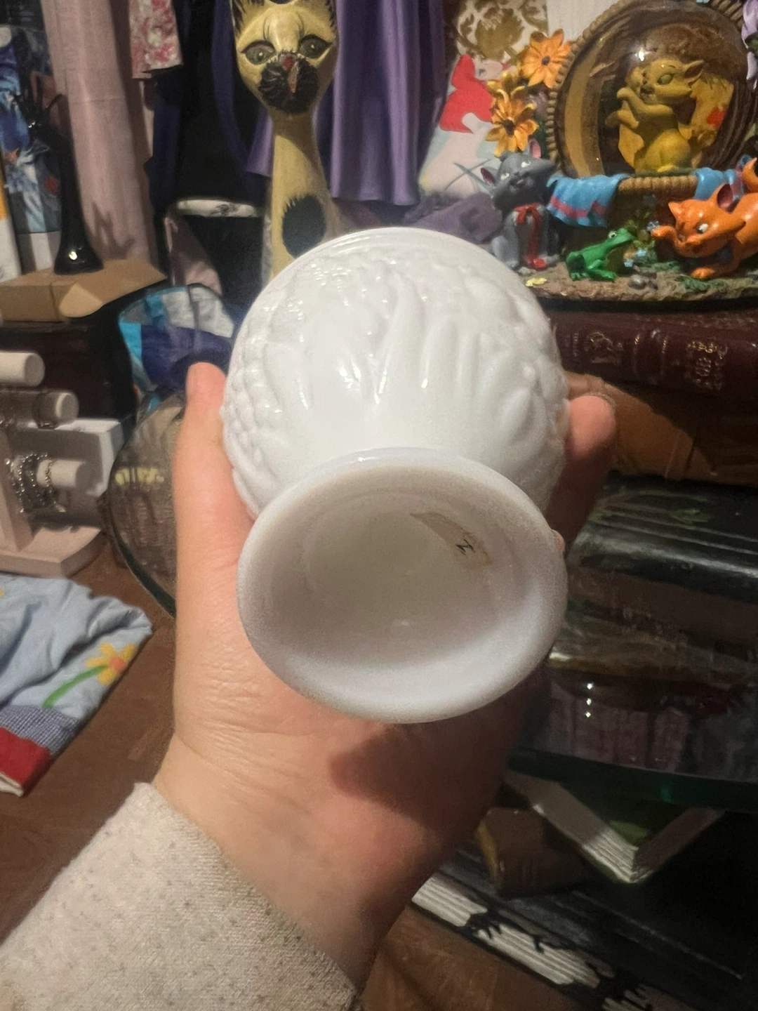 Vintage Milk Glass Candy Dish with Lid ⚽️ - photo 4