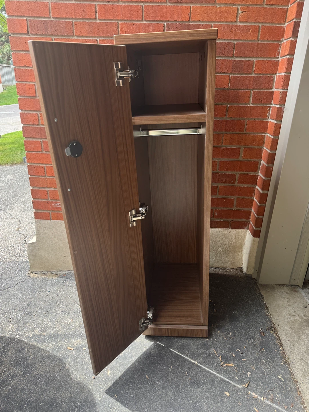 Beautiful Locking Wooden Storage Cabinet – Like New - photo 3