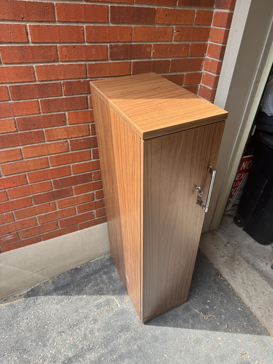 Beautiful Locking Wooden Storage Cabinet – Like New - photo 2