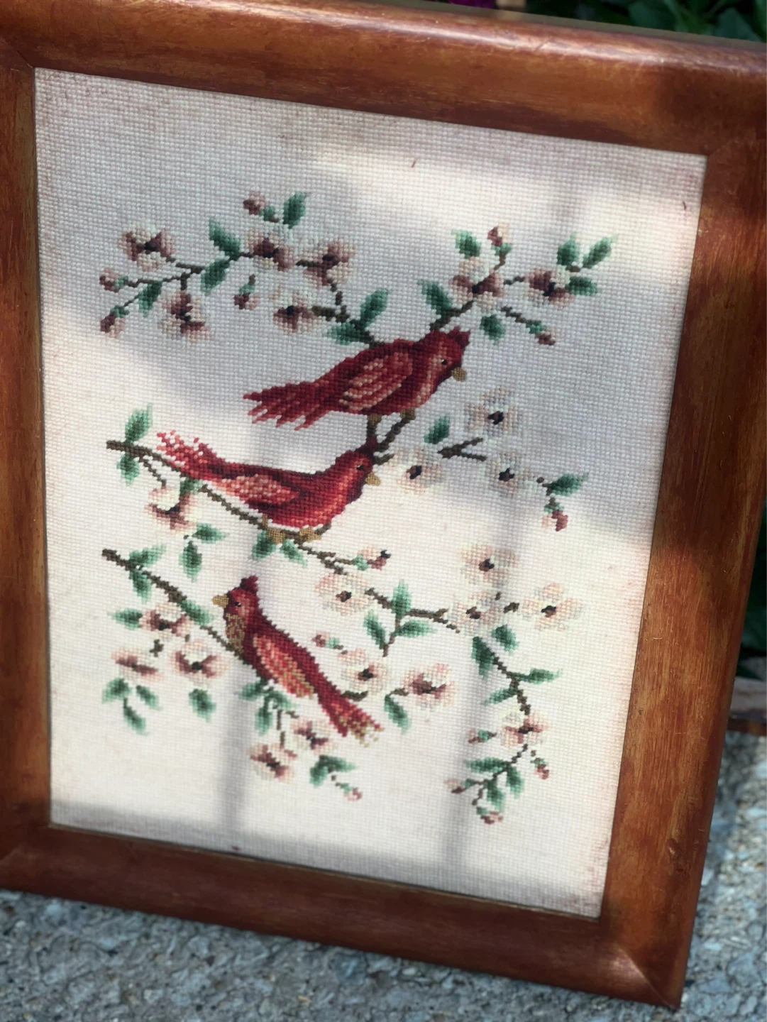 Framed Cross-Stitch Cardinal Artwork ⚽ - photo 3