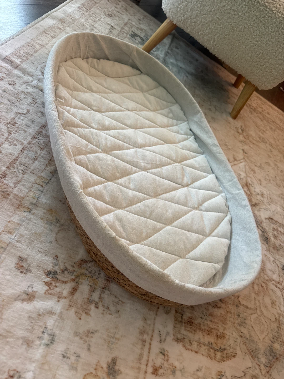 Woven Bassinet Change Pad with Quilted Mattress⚽️
