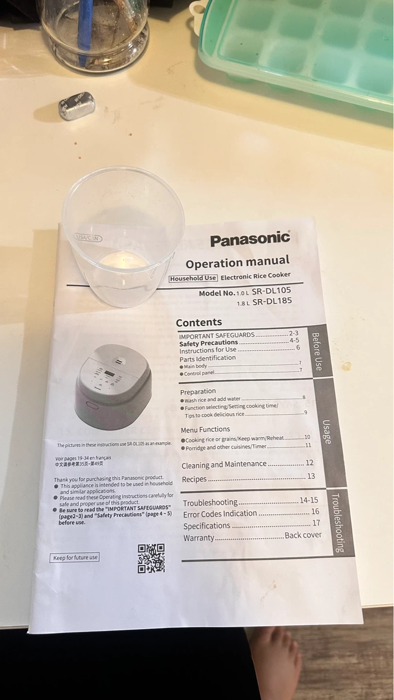 Panasonic SR-DL105 Electronic Rice Cooker - photo 3