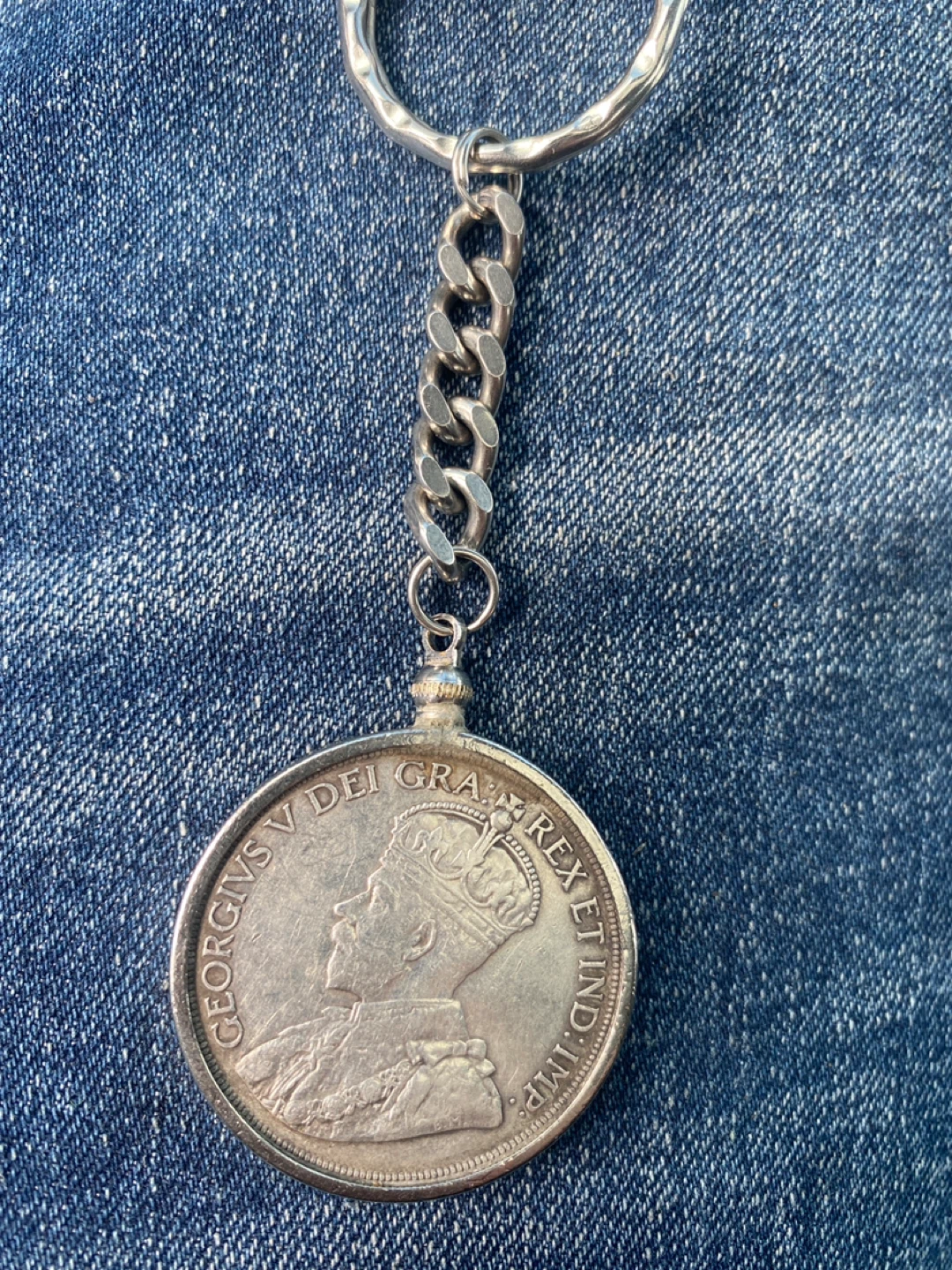1936 Canadian Dollar Coin Keychain