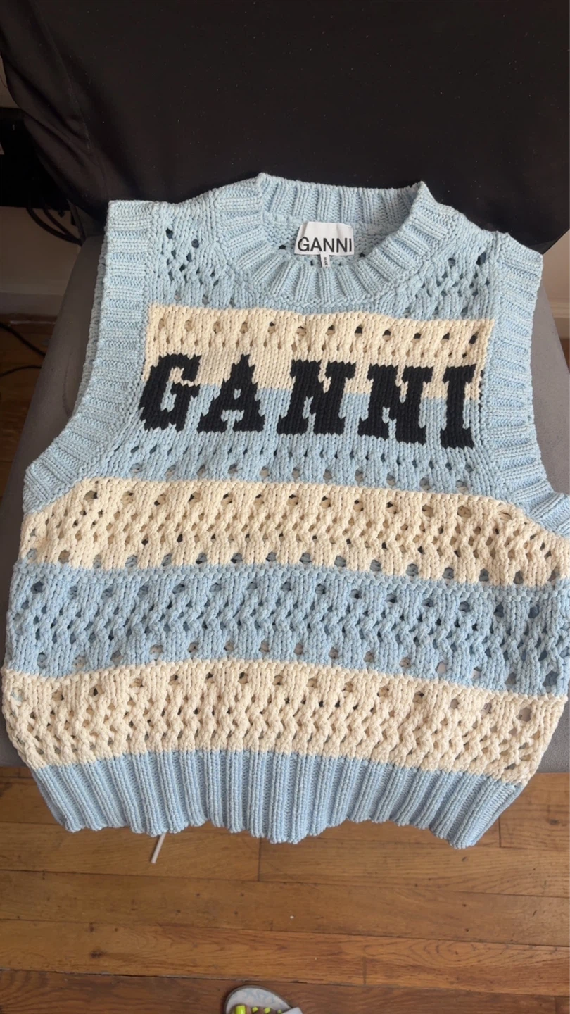 Ganni Striped Knit Vest