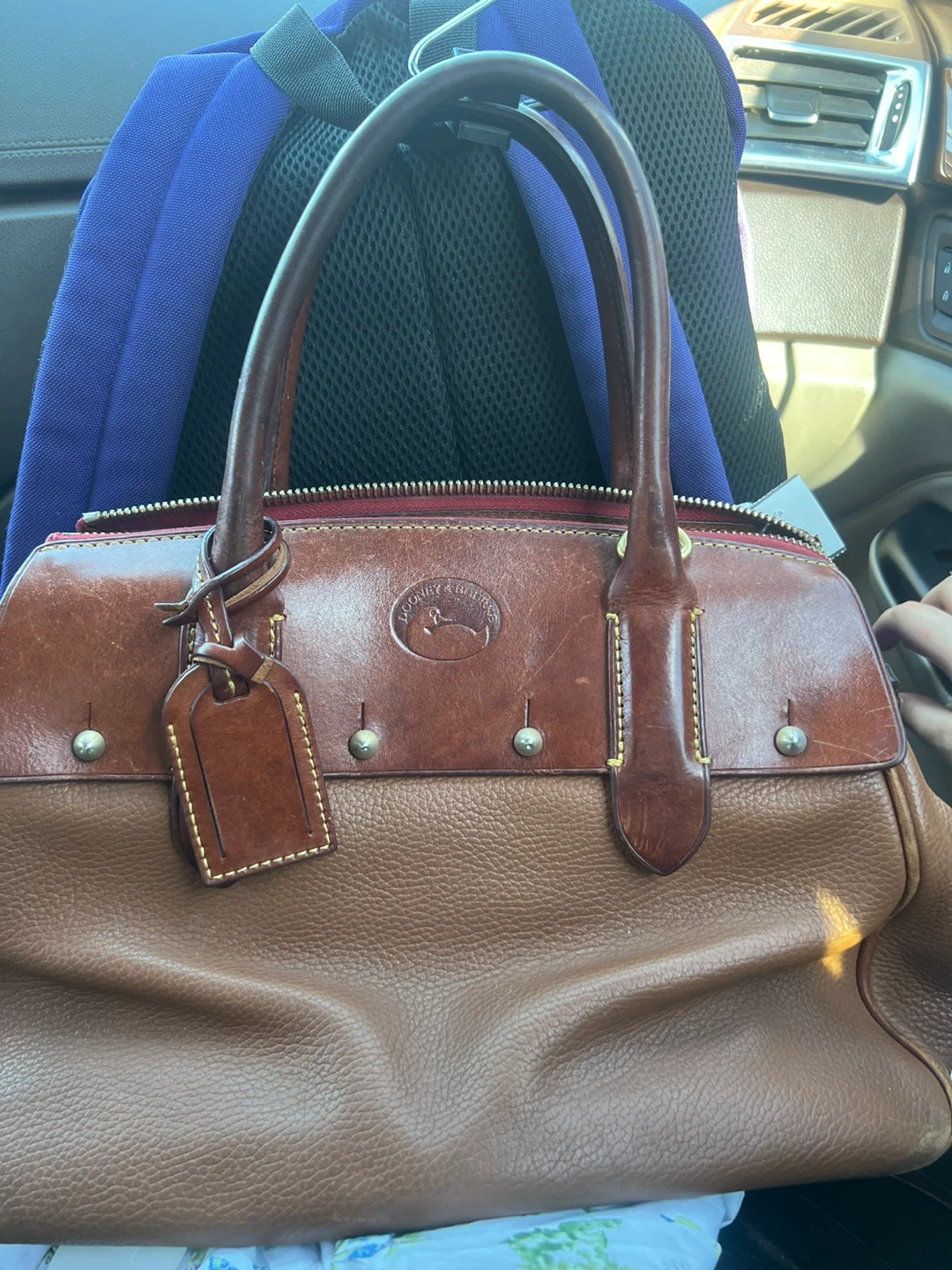 Dooney & Bourke Satchel Bag - Brown Leather ⚽