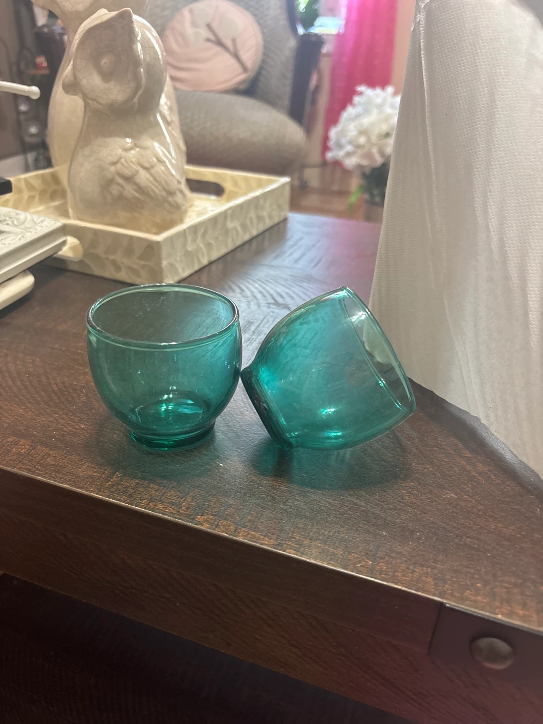 ⚽ Teal Glass Shot Glasses - Set of 2 - photo 2