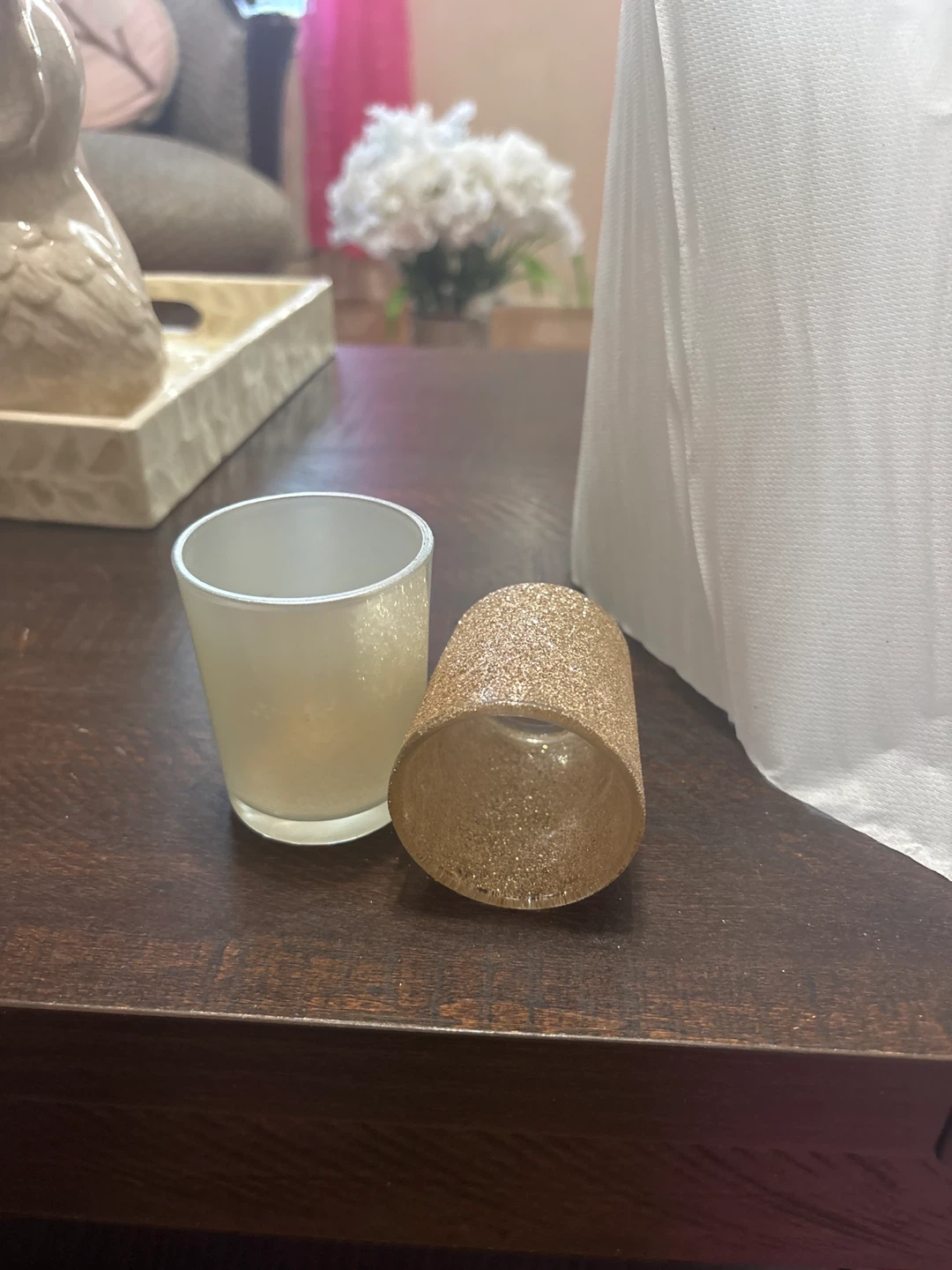 ⚽ Set of 2 Glitter Votive Candle Holders - photo 2