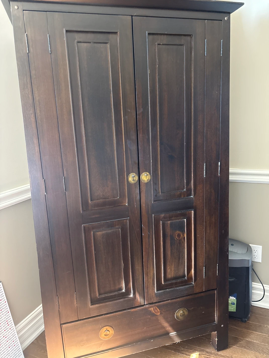 Dark Wood Armoire - photo 3