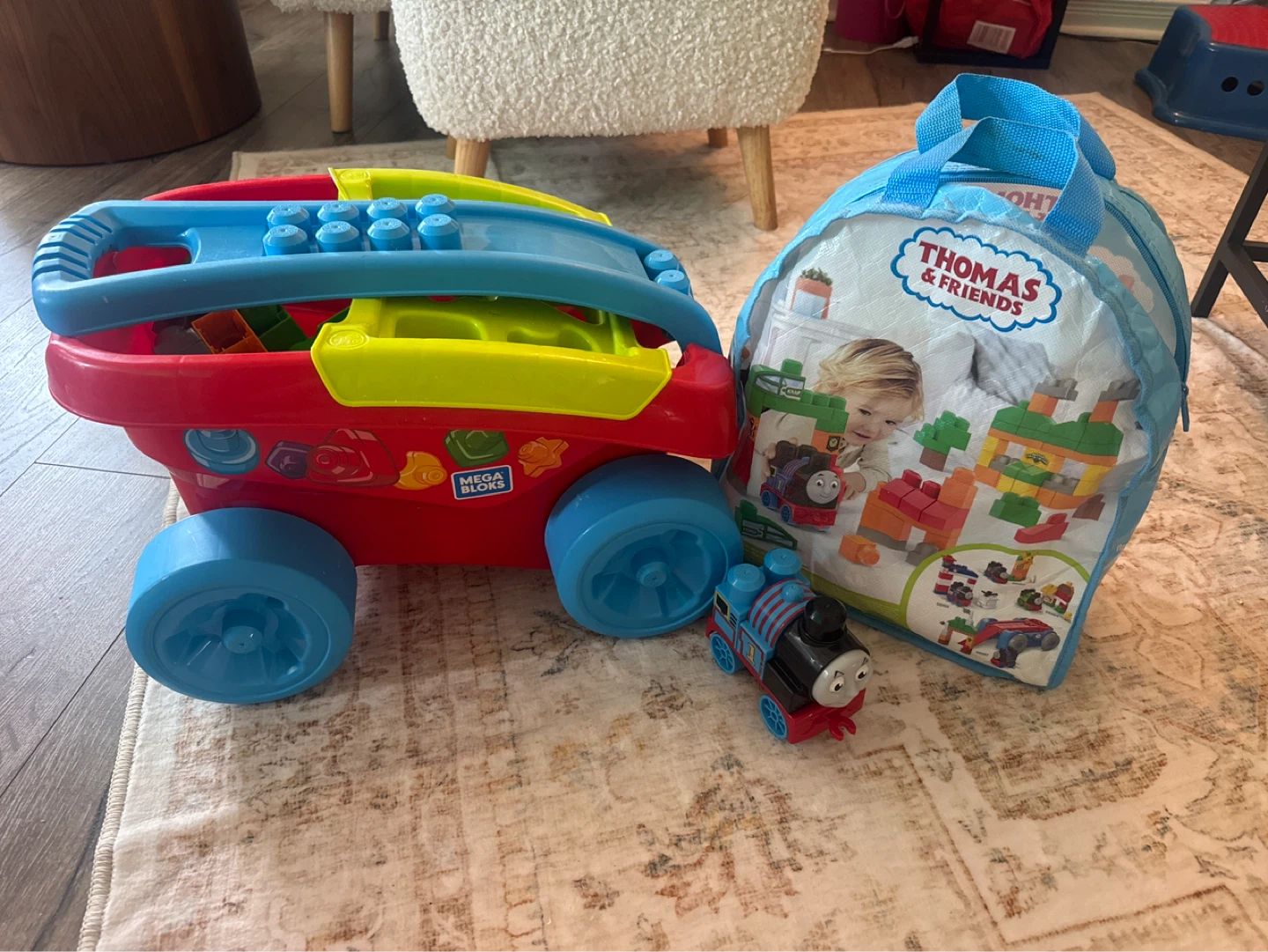 Mega Bloks Thomas & Friends Push Train with Blocks and Wagon⚽️