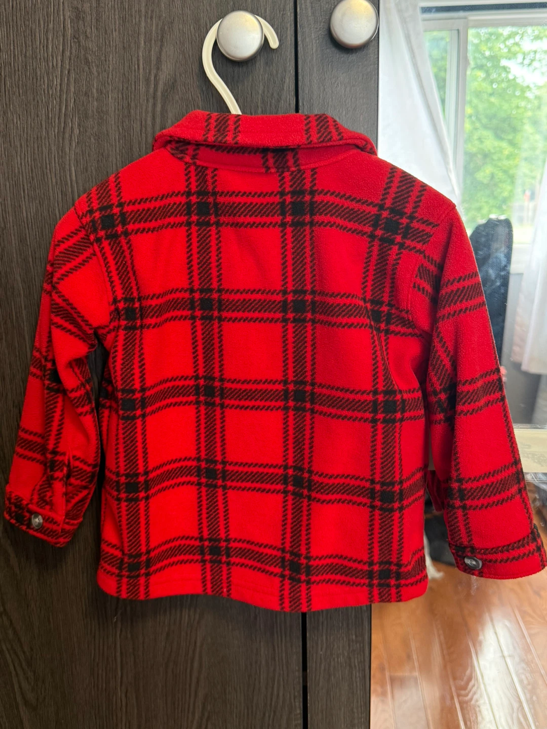 Carter's Red Plaid Fleece Shirt - 18 Months - photo 3
