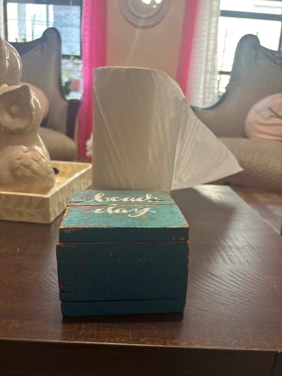 ⚽ Primitive "Beach Stay" Wooden Keepsake Box