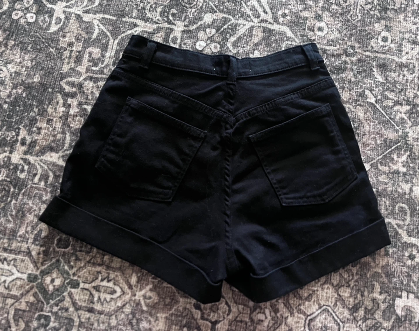 American Apparel Black High-Waisted Denim Shorts - photo 2