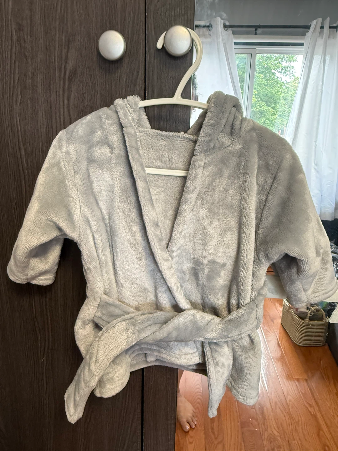 Grey Koala Hooded Robe for Kids