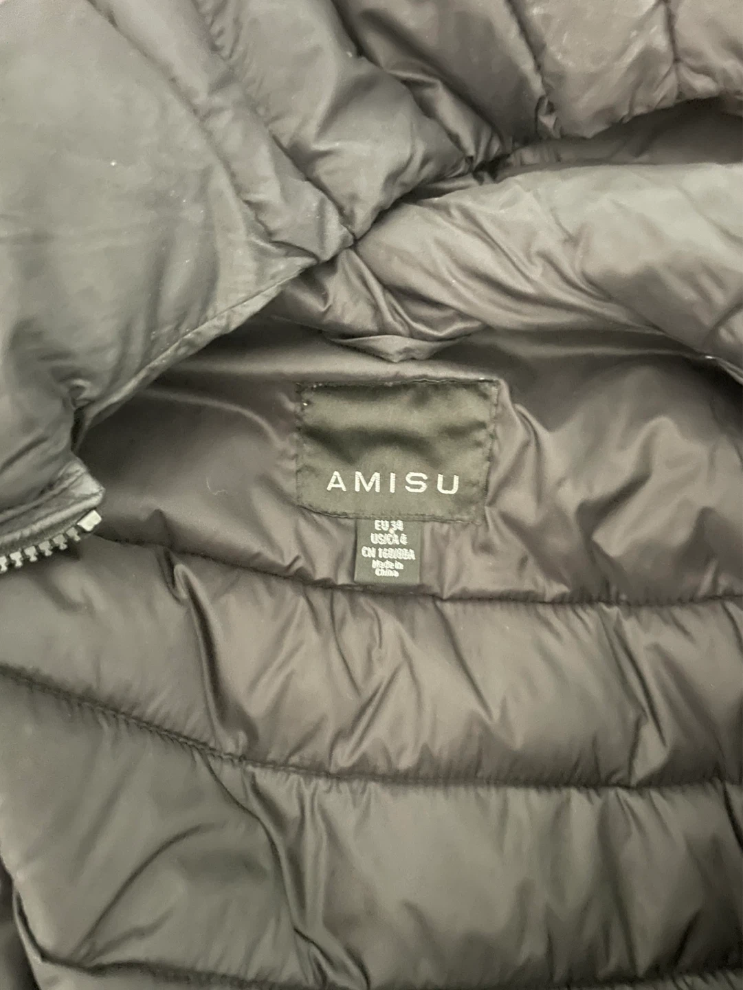 AMISU Black Puffer Coat - photo 4