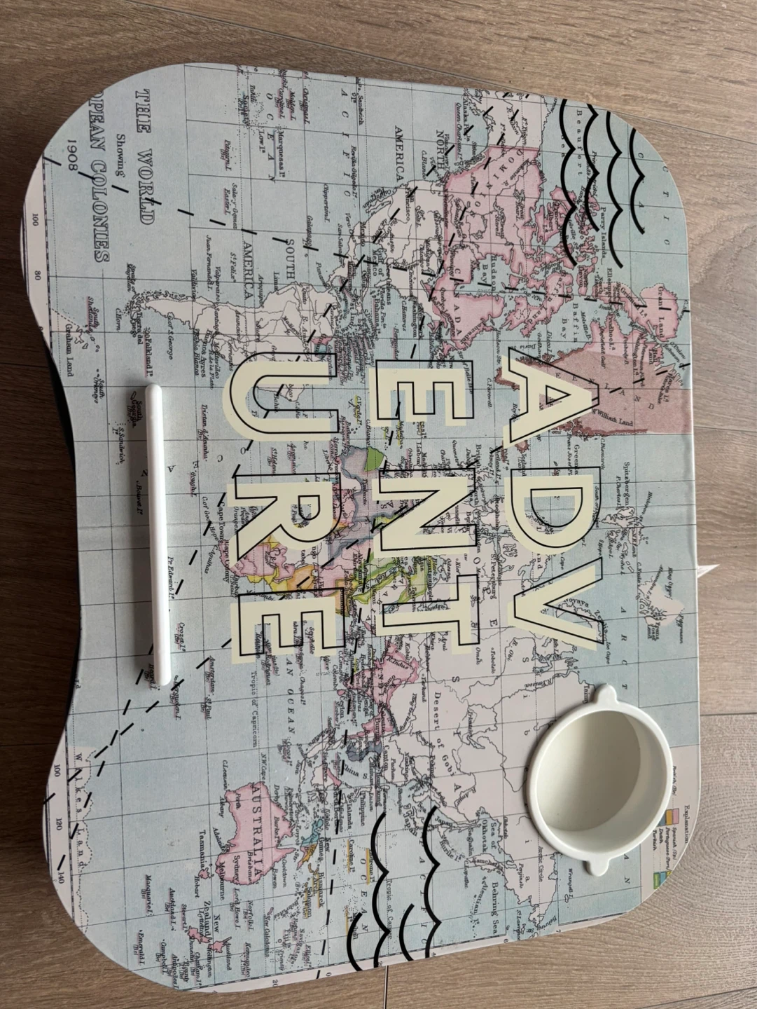 New Indigo Lap Desk Tray with World Map Design