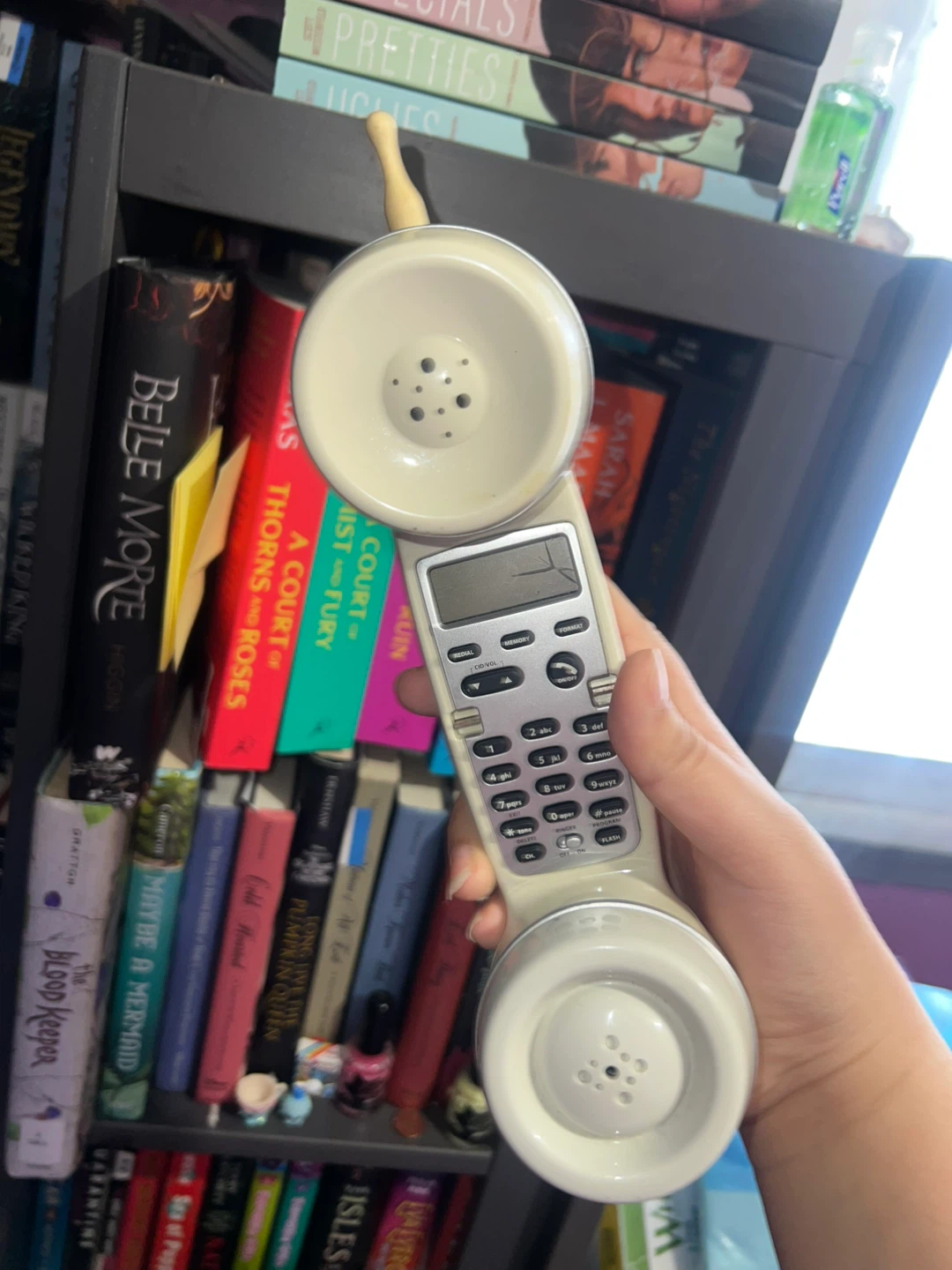 Retro Pink Polka Dot Cordless Phone ⚽ - photo 3