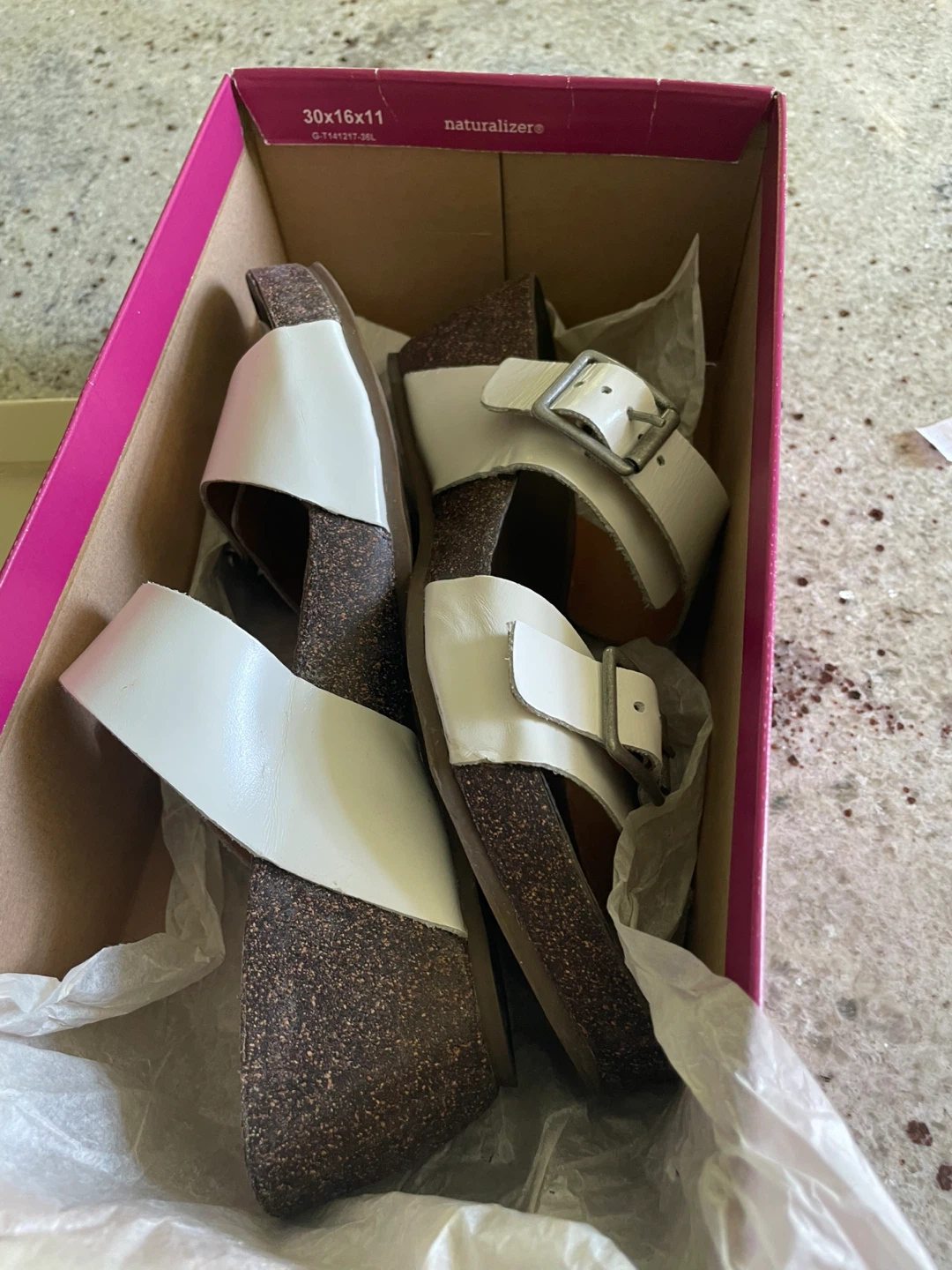 Naturalizer Oxygen Wedge Sandals White Size 8M - photo 5