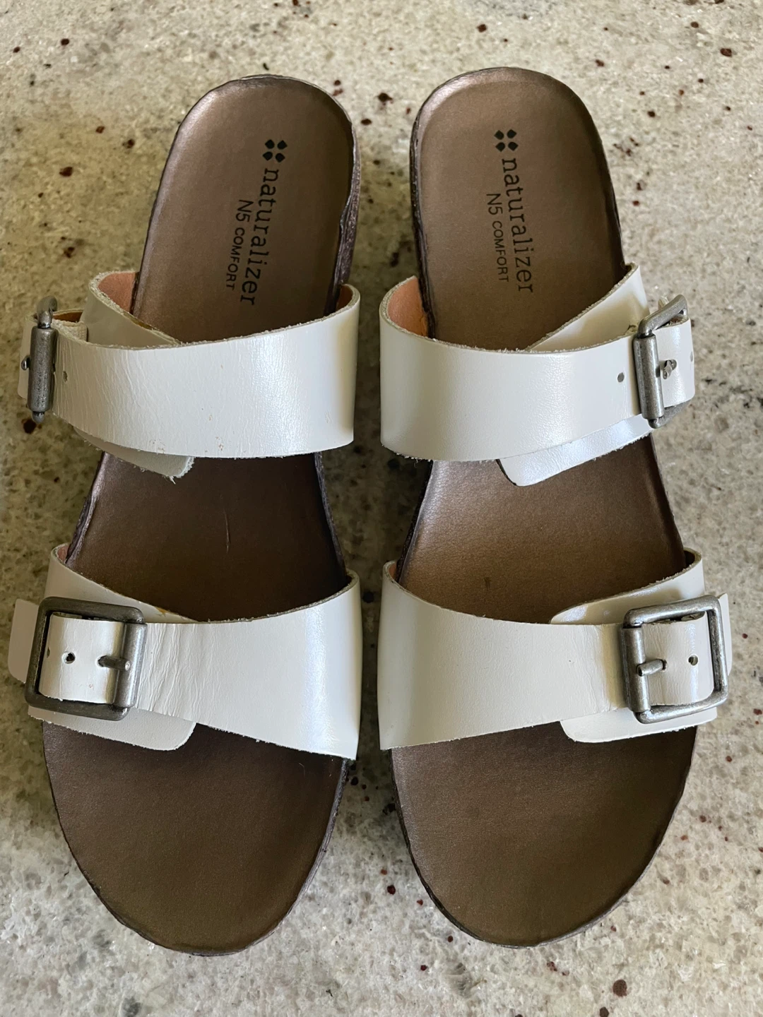 Naturalizer Oxygen Wedge Sandals White Size 8M