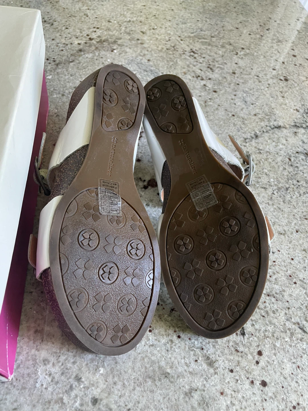 Naturalizer Oxygen Wedge Sandals White Size 8M - photo 4